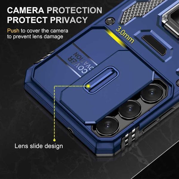 Ударостійкий чохол Camshield Army Ring для Samsung Galaxy S24+ Navy Blue 777-05046 фото