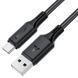 Кабель ACEFAST C17-04 USB-A to USB-C silicone charging data cable Black 6974316284178 фото 1