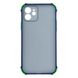 Силиконовый чехол TOTU Armor Dark with Frame для iPhone 12 Синий 208-00983 фото