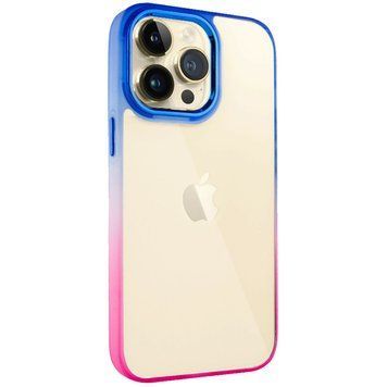 Чехол TPU+PC Fresh sip series для Apple iPhone 14 Pro (6.1") Розовый / Синий 777-06663 фото