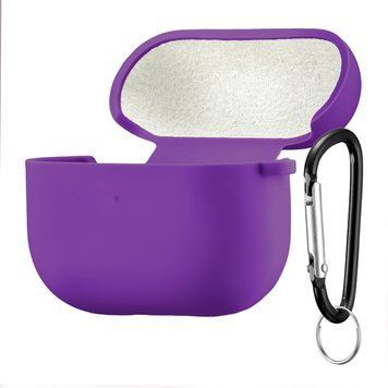Силіконовий чохол 2,5mm з мікрофіброю для AirPods 3 Purple 203-00168 фото