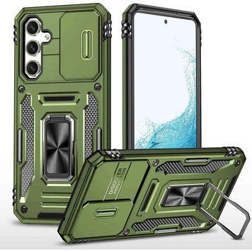 Ударостійкий чохол Camshield Army Ring для Samsung Galaxy S25 / S24 Army Green 777-04947 фото