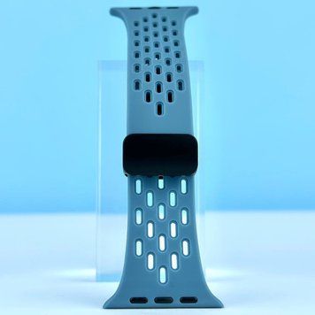 Силиконовый ремешок Sport Strap Magnet Buckle для Apple Watch 38/40/41 mm Steel Blue 212-02825 фото