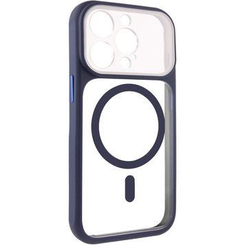 Чехол TPU+PC GETMAN Moon Clear with MagSafe для Apple iPhone 15 Pro Max (6.7") Blue 656-08420 фото