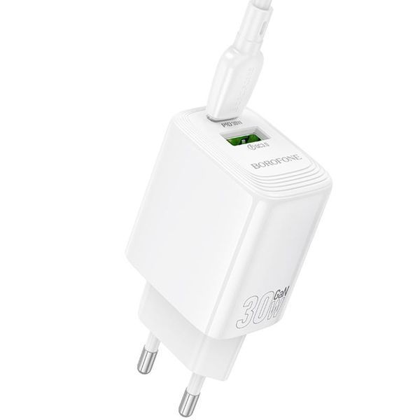 МЗП Borofone BN29 Fuente PD30W+QC3.0 (1USB-A/1C) White ILSO-00000079267-1 фото