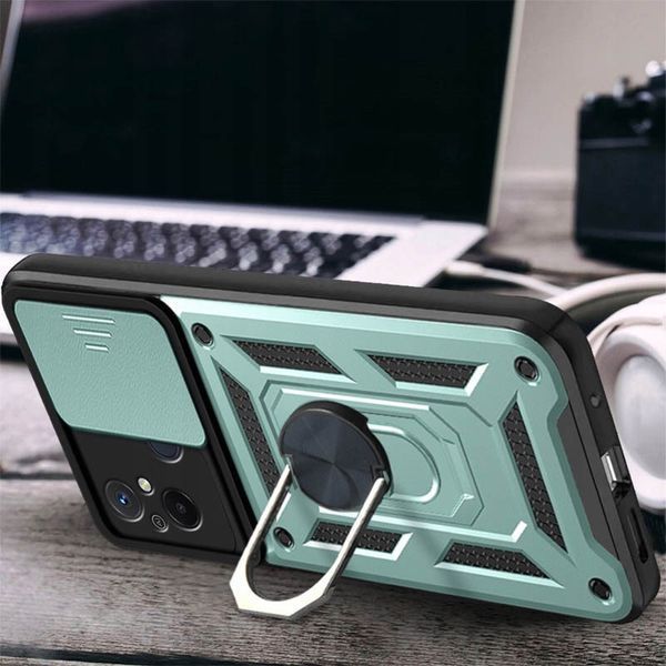 Ударостійкий чохол Camshield Serge Ring для Xiaomi Redmi 12C Green 777-04509 фото