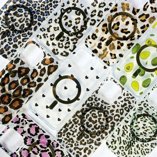 Чехол Transporent Case with Print Magnetic для iPhone 12/12 Pro Leopard-brown 214-04396 фото