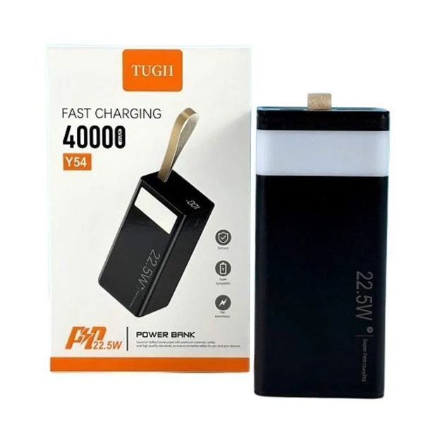 Портативний акумулятор Power Bank WUW TUGII-Y54 （PD22.5W quick charge) 40000mAh Black TUGII-Y54 фото