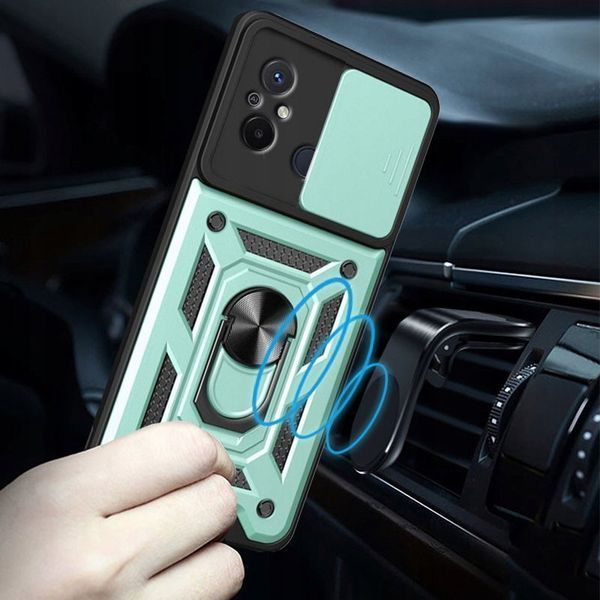 Ударостійкий чохол Camshield Serge Ring для Xiaomi Redmi 12C Green 777-04509 фото