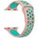 Силиконовый ремешок с перфорацией для Apple Watch 38/40/41 mm Розово-бирюзовый 212-00146 фото