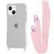 Чохол WAVE Clear Case With Strap для Iphone 13 Pink Sand 208-05230 фото