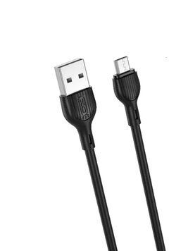 Кабель для зарядки и передачи данных XO-NB200 USB to Micro USB Черный 1 м 209-00059 фото