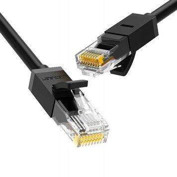 Мережевий кабель UGREEN NW102 Cat 6 U/UTP Lan Flat Cable 5m (Black)(UGR-50176) UGR-50176 фото