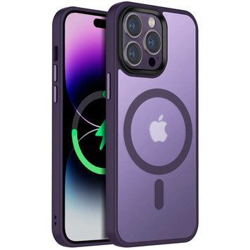 TPU+PC чохол Metal Buttons with MagSafe Colorful для Apple iPhone 13 Pro Max (6.7") Dark Purple 555-03082 фото