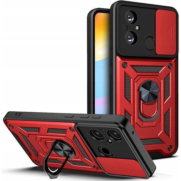 Ударостійкий чохол Camshield Serge Ring для Xiaomi Redmi 12C Red 777-04510 фото