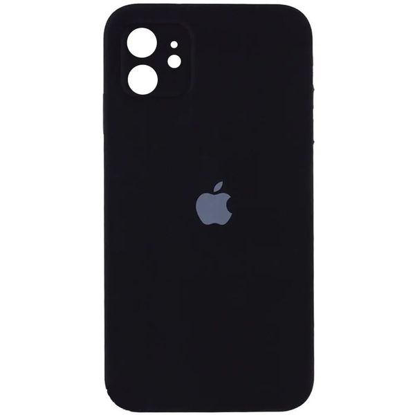 Силиконовый чехол с квадратными бортиками для iPhone 11 Black 208-00843 фото