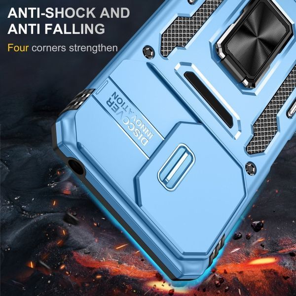 Ударопрочный чехол Camshield Army Ring для Xiaomi Redmi 13C / Poco C65 Light Blue 777-04998 фото