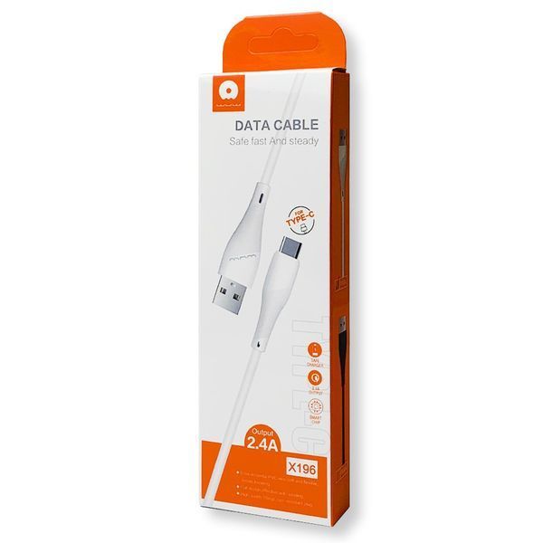 Кабель WUW-X196 USB Type-C 2,4А white 6972573335589 фото