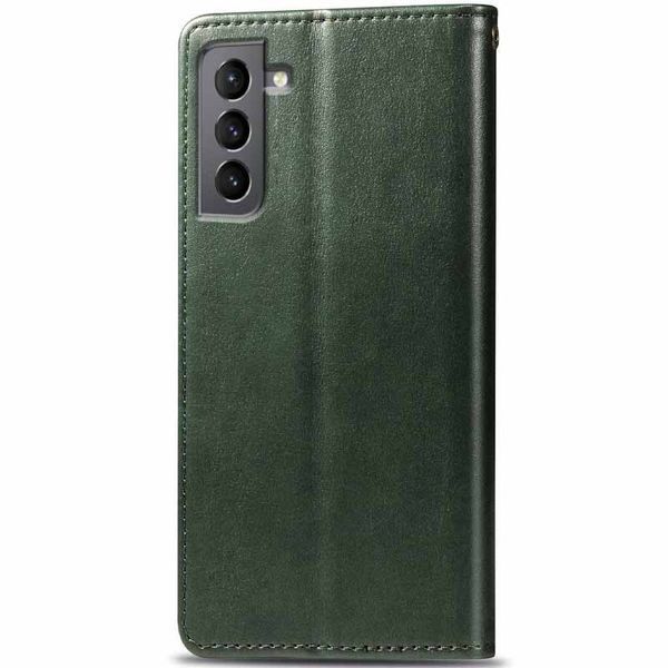 Шкіряний чохол-книжка GETMAN Gallant (PU) для Samsung Galaxy S21 FE Green 777-06464 фото