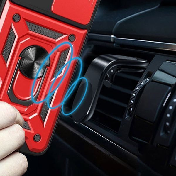 Ударостійкий чохол Camshield Serge Ring для Xiaomi Redmi 12C Red 777-04510 фото