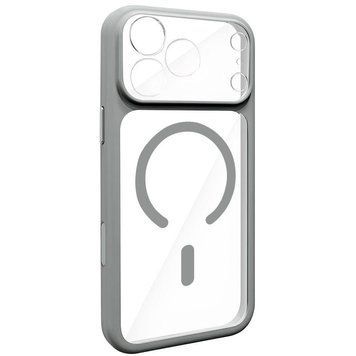Чохол TPU+PC GETMAN Moon Clear with MagSafe для Apple iPhone 15 (6.1") Grey 656-08296 фото
