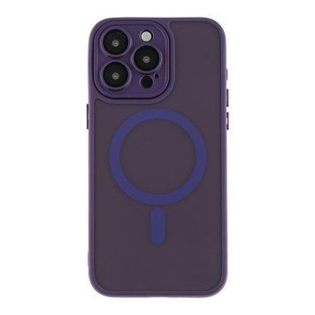 Чохол TPU+PC Magnetic Matte Camera Lens with Magsafe для iPhone 12 Dark Purple 757-00229 фото