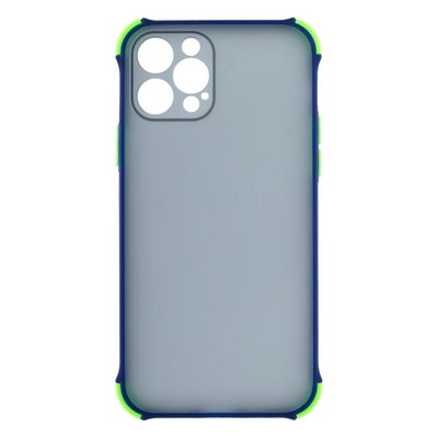 Силиконовый чехол TOTU Armor Dark with Frame для iPhone 12 Pro Синий 208-00978 фото