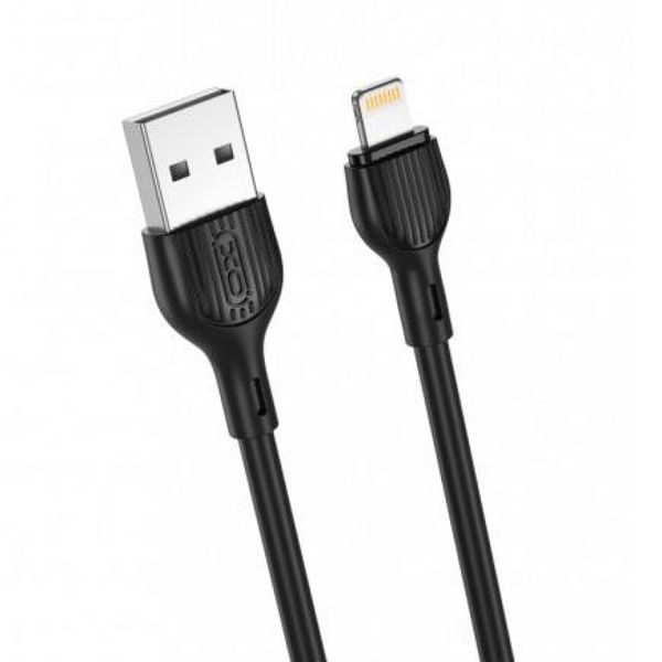 Кабель для зарядки и передачи данных XO-NB200 USB to Lightning Черный 1 м 209-00060 фото