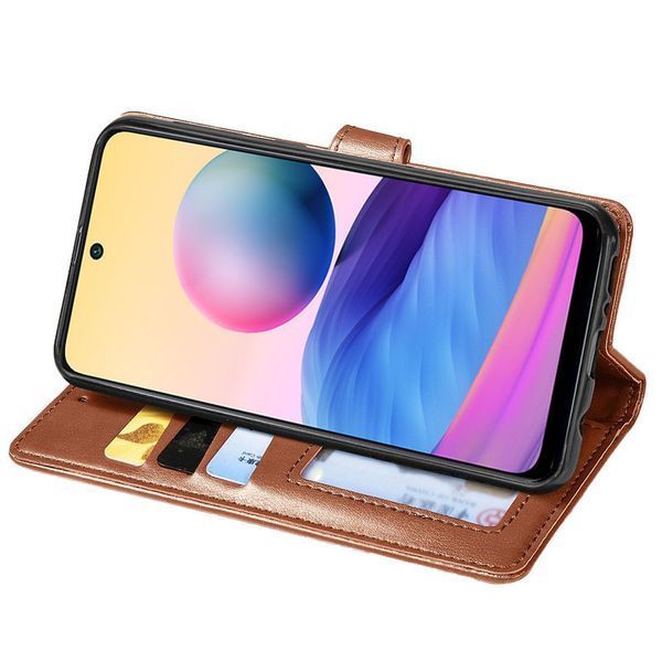 Шкіряний чохол-книжка GETMAN Gallant (PU) для Samsung Galaxy S21 FE Brown 777-06465 фото