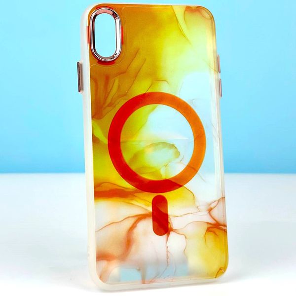 Чехол Wave Stylish Creative с MagSafe для iPhone Xs Max Прозрачно-оранжевый 214-01360 фото