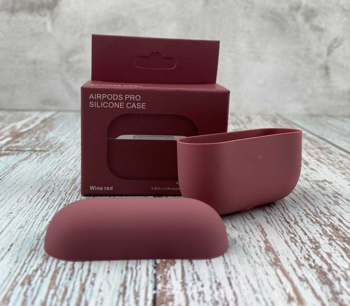 Силіконовий чохол для навушників AirPods Pro Maroon 203-00055 фото