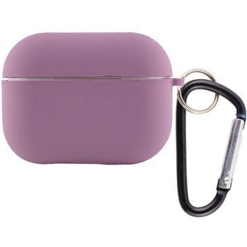 Силіконовий футляр з мікрофіброю для навушників Airpods Pro Lilac Pride 203-00231 фото