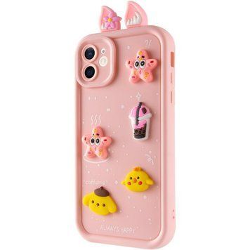 Чохол TPU Toys Case with Ears для Apple iPhone 12 (6.1") Light Pink 208-05398 фото