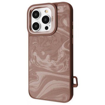 Чехол Kajsa Fluid Art with Magnetic Ring iPhone 16 Pro Desert titanium 656-08197 фото