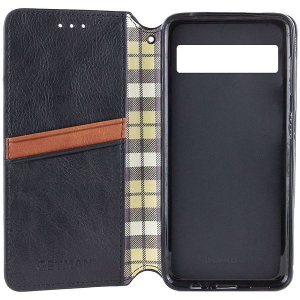 Шкіряний чохол-книжка GETMAN Cubic для Google Pixel 7a Чорний 555-01785 фото