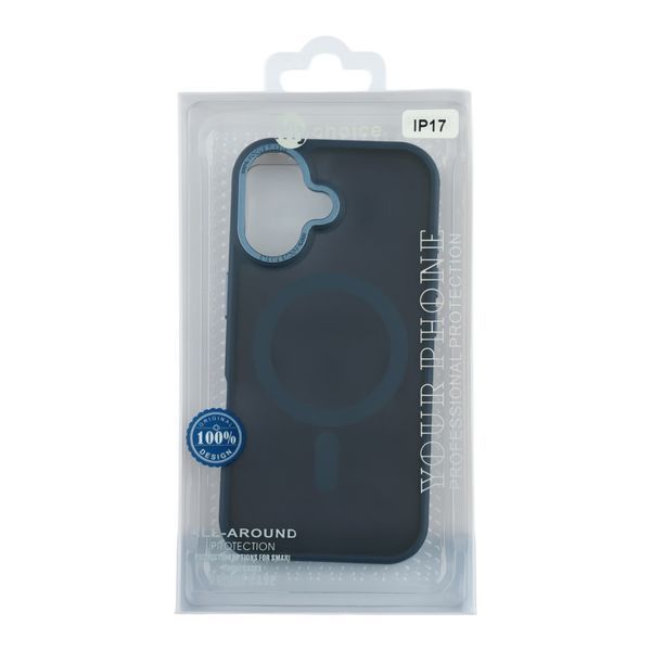 Чехол TPU+PC Goldencis Matte with MagSafe для iPhone 17 Dark Blue 2020000496724 фото