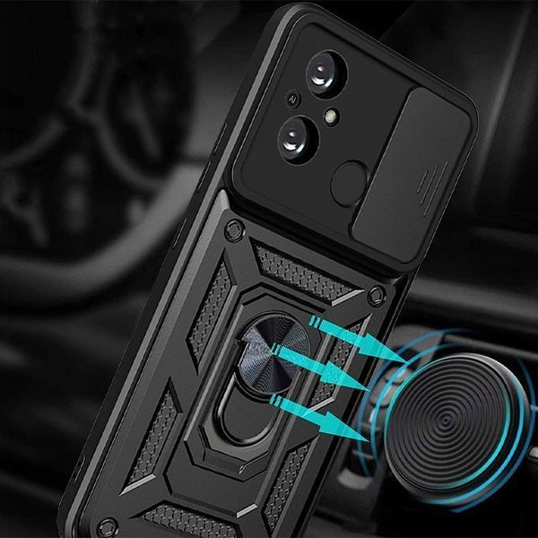 Ударопрочный чехол Camshield Serge Ring для Xiaomi Redmi 12C Black 777-04512 фото