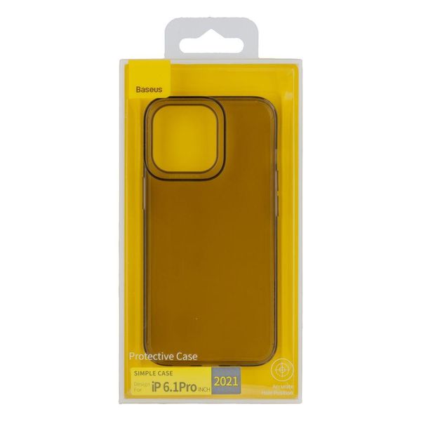 Чехол Baseus Simple Series Protective Case для iPhone 13 Pro Прозрачно-черный 208-02104 фото