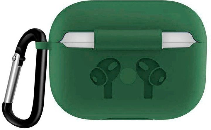 Силиконовый чехол с карабином для наушников AirPods Pro 2 Pine Green 203-00123 фото