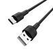 Кабель BOROFONE BX30 USB to Type-C, 3A, 1m, silicone, TPE connectors, Black 6931474706928 фото 1