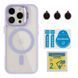 Чохол TPU+PC+Metal Stand Case with MagSafe and Camera Lenses для iPhone 16 Pro Purple 214-03740 фото
