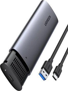 Зовнішня кишеня для накопичувача UGREEN USB-C to M.2 NGFF 5G Enclosure A TO C Cable 50cm UGR-10903 фото