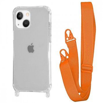 Чохол WAVE Clear Case With Strap для Iphone 15 Orange 208-05284 фото