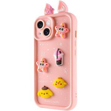 Чохол TPU Toys Case with Ears для Apple iPhone 13 (6.1") Light Pink 208-05383 фото