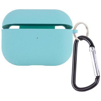 Силіконовий футляр з мікрофіброю для навушників Airpods Pro 3 Marine Green 656-08098 фото