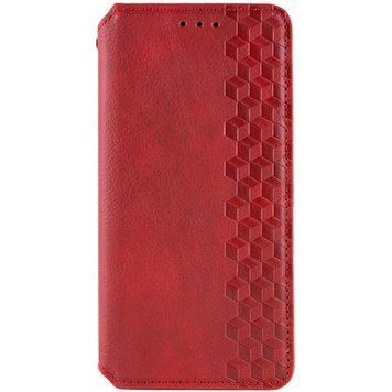 Кожаный чехол-книжка GETMAN Cubic для Samsung Galaxy M14 5G Красный 555-01836 фото
