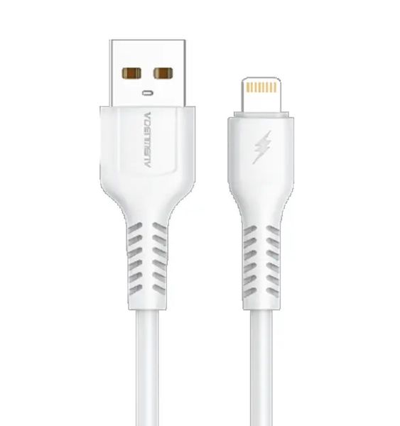 Кабель для заряджання та передачі даних Denmen D42L USB to Lightning Білий 1 м 209-00068 фото