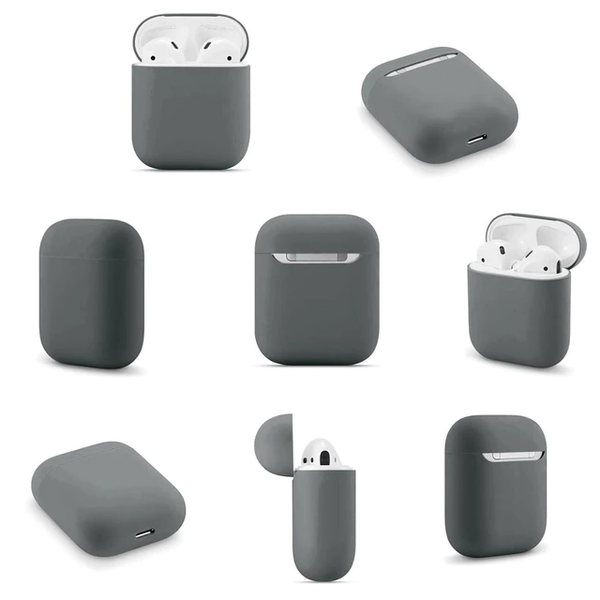 Силіконовий чохол для навушників AirPods 2 Grey 203-00021 фото