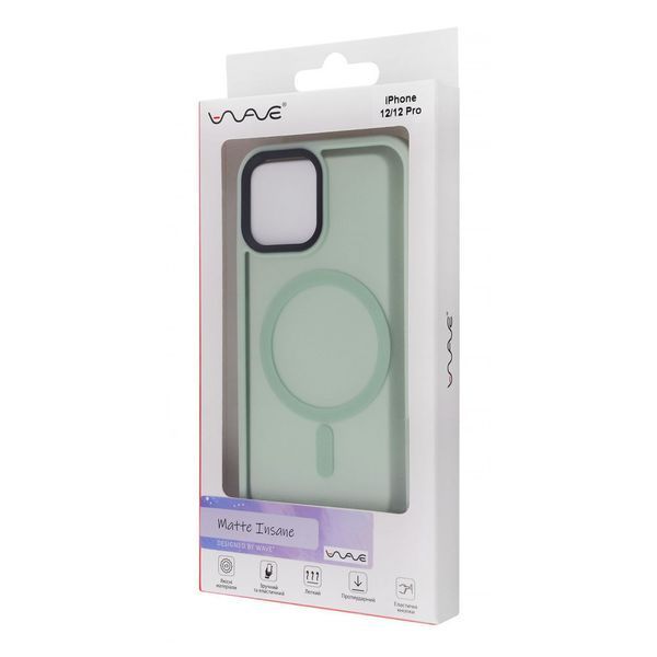 Чехол WAVE Matte Insane Case with Magnetic Ring для iPhone 12/12 Pro Mint 656-07780 фото