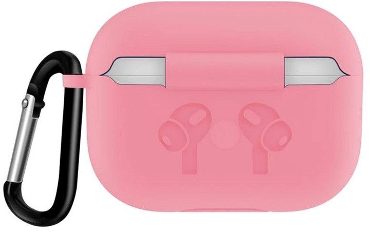 Силиконовый чехол с карабином для наушников AirPods Pro 2 Pink 203-00124 фото